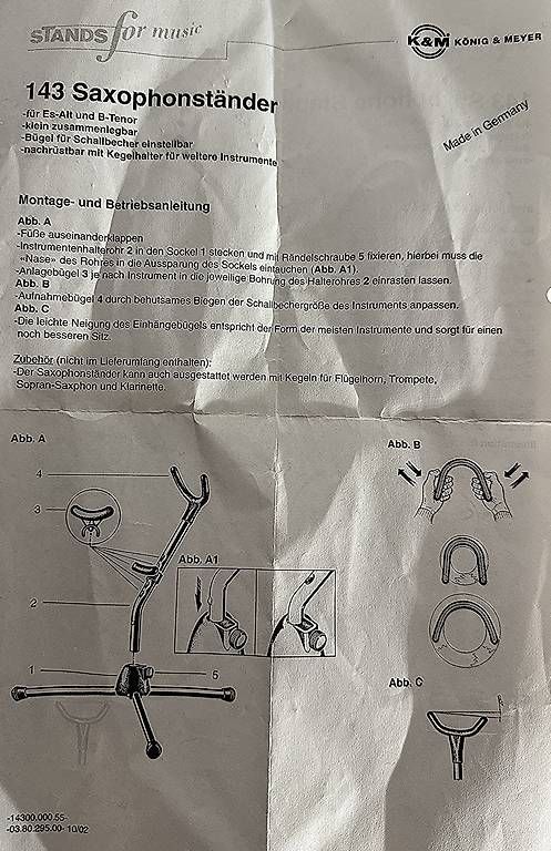 Sonstige Dekorationen & Accessoires: K&M Saxophonständer – Gebraucht aus Verscio von wolfgang_nagel_ch 1