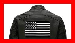 XXL USA Badge Aufnäher Schwarz Weiss Lederjacke Patch Flick