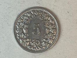 5 Rp. 1938 vz – schöne Patina – gute Details