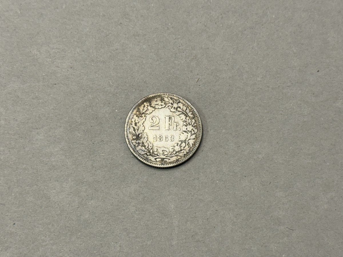 Tutti le monete: Schweiz  2 Franken 1863  – Usato da Zürich venduto da daki81