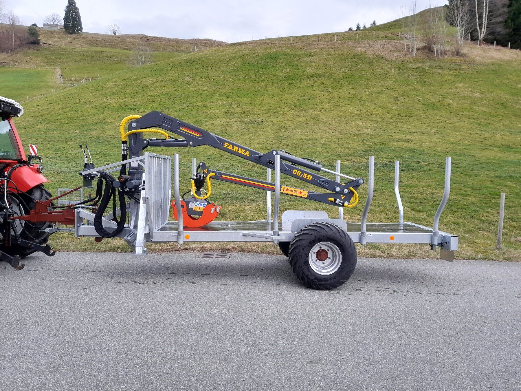 Rimorchi: Einachs-Forstanhänger 7to mit Kran 5.3m – Nuovo (secondo la descrizione) da Haslen AI venduto da Wildtech 1