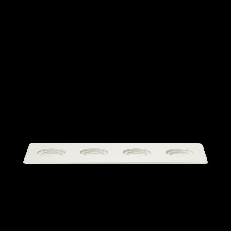 Dibbern Piatti: DIBBERN - FINE BONE CHINA - Teller/Tablett 13x34 cm weiss – Usato da Bern venduto da Cucina10
