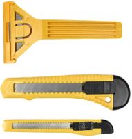 3-teiliges Hobbymesser-Set mit Abbrechklingen + Glasschaber