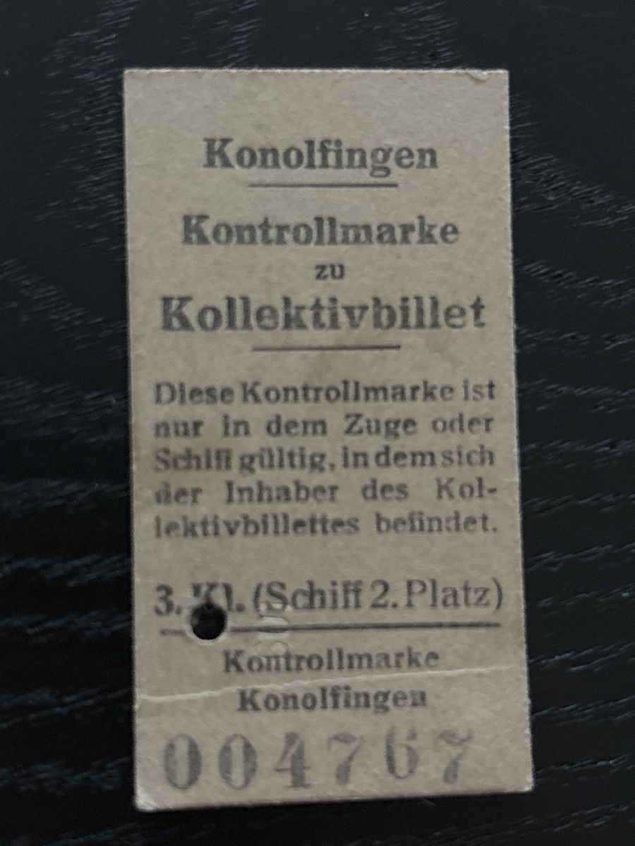 SBB/CFF/FFS Dokumente: Altes Kollektivbillet Konolfingen Schiff – Gebraucht aus Uetendorf von hoisle