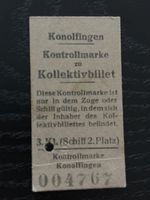 Altes Kollektivbillet Konolfingen Schiff