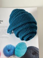NEW Midnight Blue Sophie Scarf 100% Merino Wool 120cm Knit