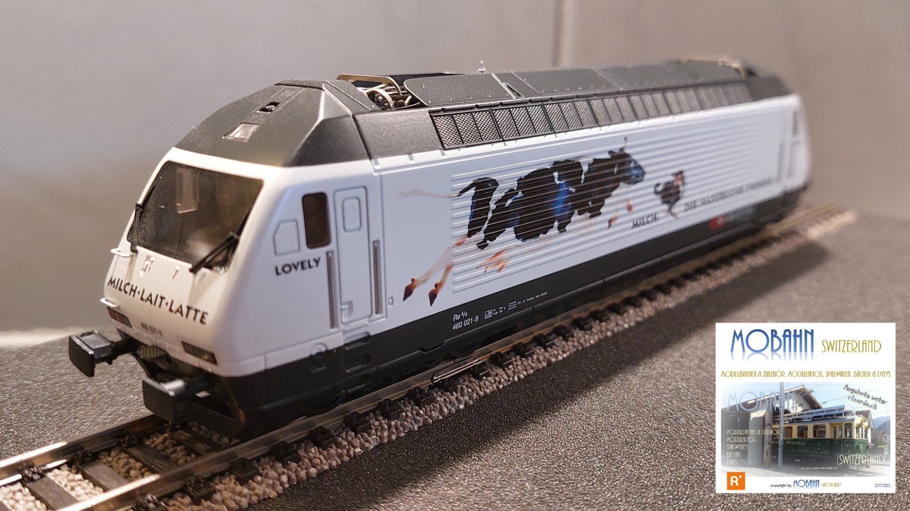 Hag Modellini di ferrovie: HAG 281 - Re 460 021-9 "LOVELY" der SBB – Nuovo e nell'imballaggio originale da Rotkreuz venduto da MOBAHN-1zu87 6