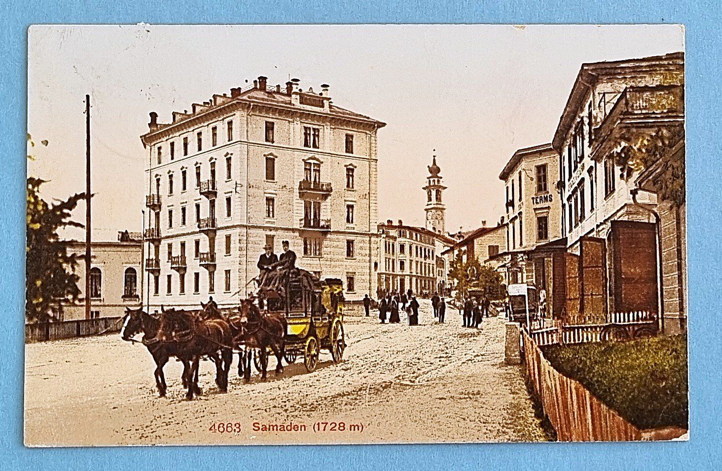 Cartoline postali: Samaden - Postkutsche - Bernina Post - 1914 – Usato da Rothrist venduto da RROENK