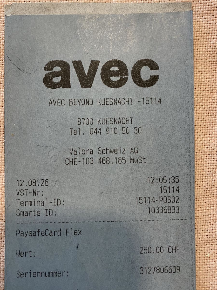 Buoni: PaysafeCard Flex  – Nuovo e nell'imballaggio originale da Illnau venduto da Flumi88