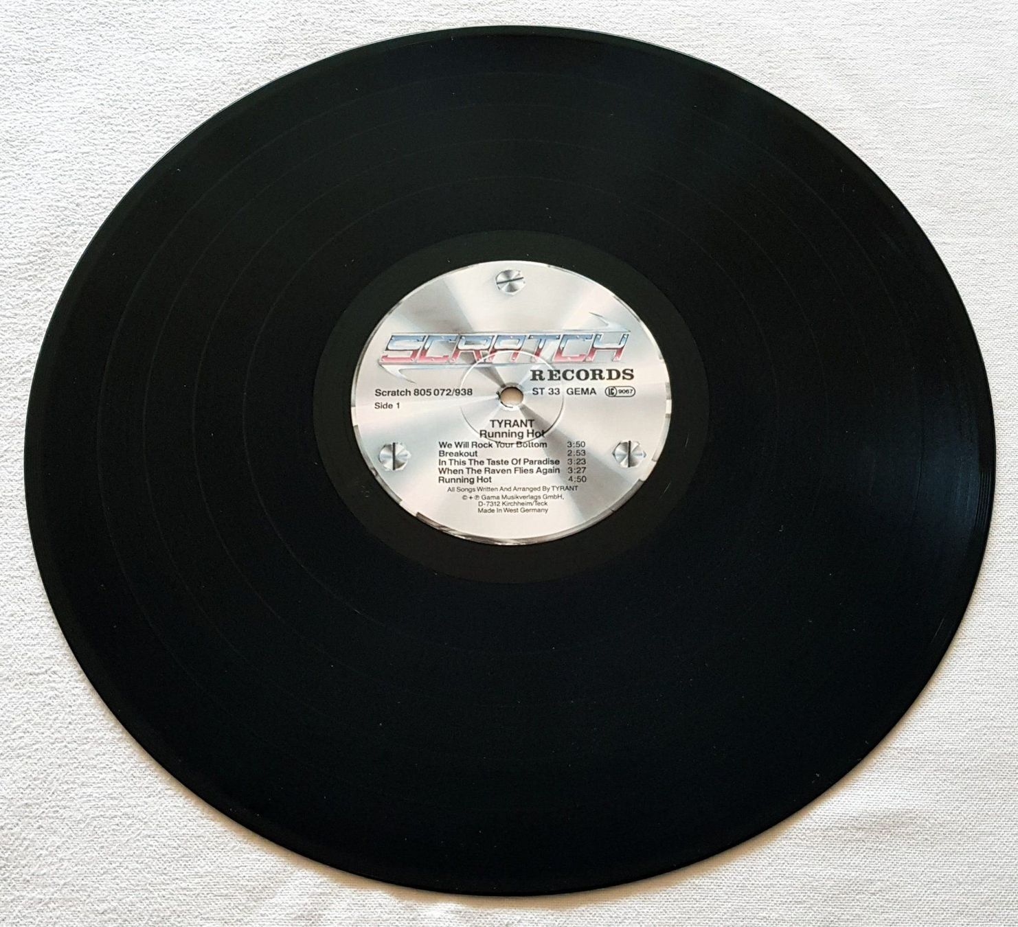 Schallplatten: Tyrant - Running Hot - LP - 1986 - First Press - Scratch Rec – Gebraucht aus Uster von Zardodel 2