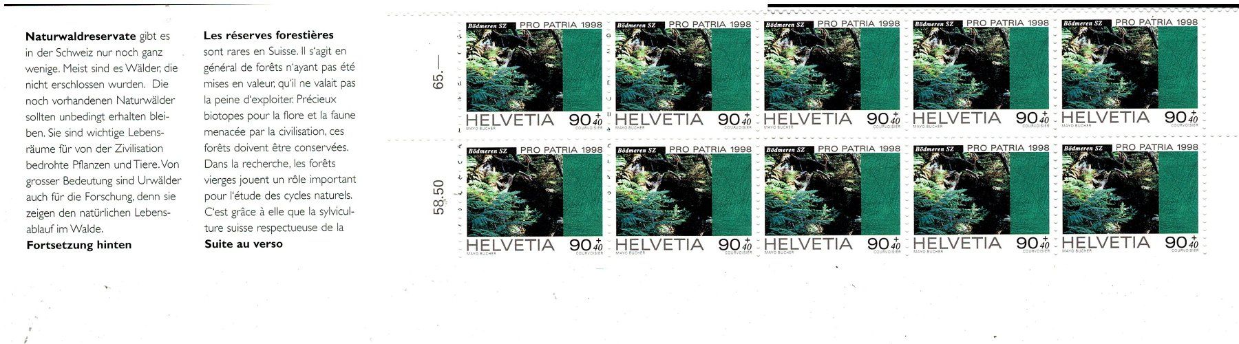 Alle Briefmarken: Heftchen PP 1998 ** – Neu (gemäss Beschreibung) aus Lausanne von Whorvath