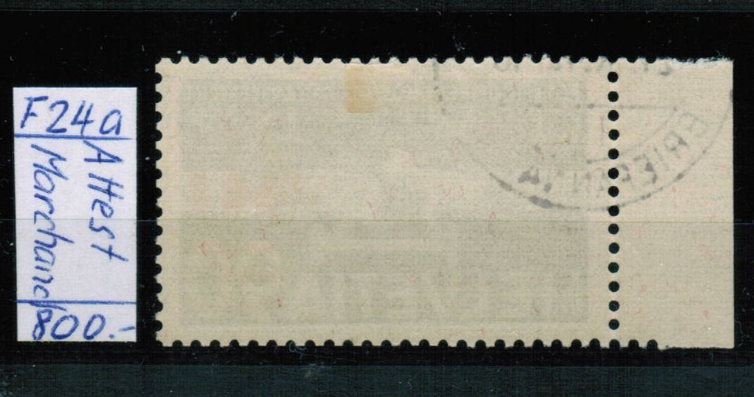 Alle Briefmarken: Flugpost Nr.24a - hellrot - Attest Marchand – Gebraucht aus Bern von peri02 1