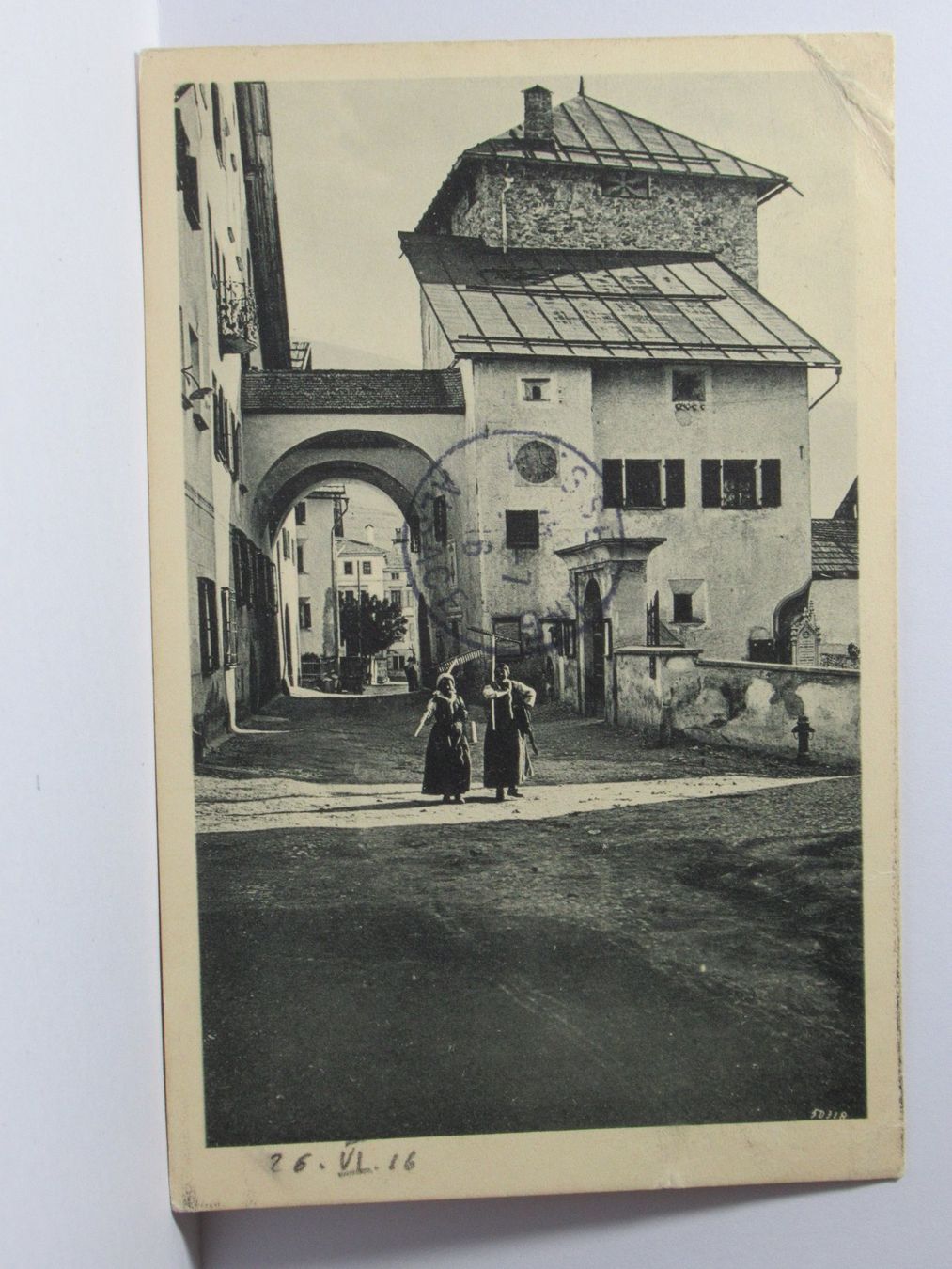Ansichtskarten: Turm in Zuoz 1916 – Gebraucht aus Grenchen von Bluemchen1900