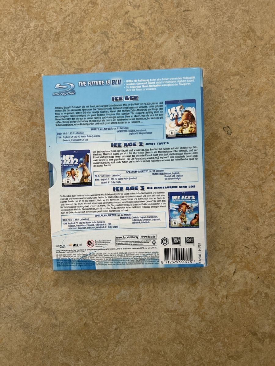Tutti i DVDs: Ice Age 1, 2 & 3 – Usato da Urdorf venduto da 2msa2 1