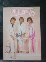 Die Flippers -  handsignierte alte Karte
