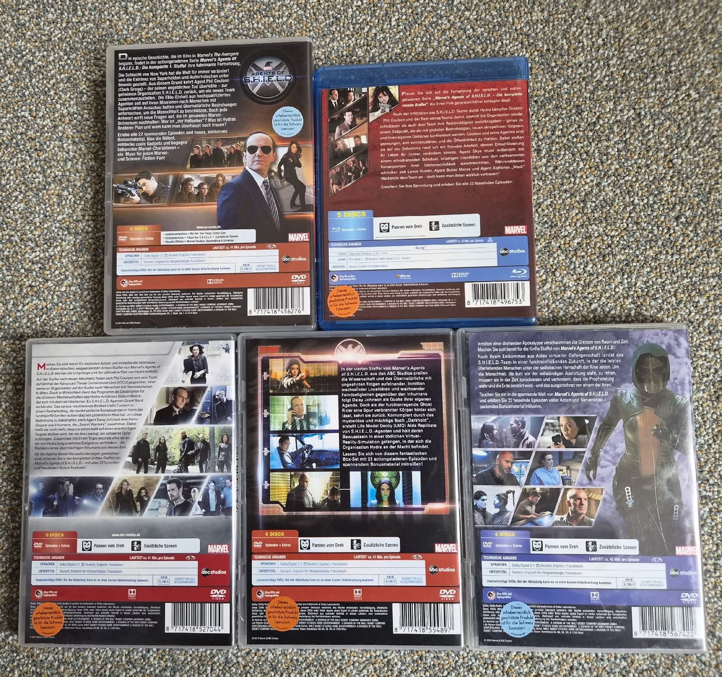 Alle DVDs: Agents of S.H.I.E.L.D. Staffel 1-5 – Neu (gemäss Beschreibung) aus Hägendorf von Rammstein13 1