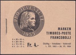 1953, Pro Juventute, Markenheft Nr.2 postfrisch **, 140.-+
