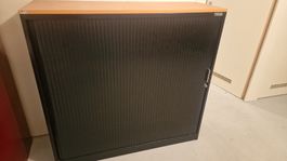 Rolladenunterschrank LISTA mit Holzakzenten und Schloss