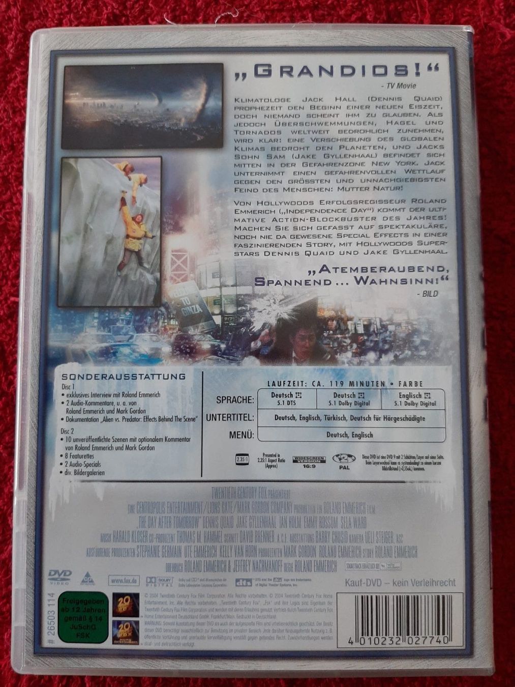 Tutti i DVDs: The Day after Tomorrow – Nuovo (secondo la descrizione) da Urtenen-Schönbühl venduto da Kahru 1