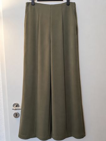 Elegante Wide-Leg Hose in Olivgrün