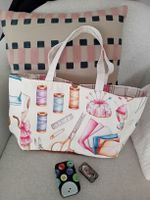 Handgemachte Stofftasche, perfekt für Strick/ Nähzeug