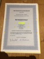 1 Aktienzertifikat SBB Transportpolizei Schweiz AG selten
