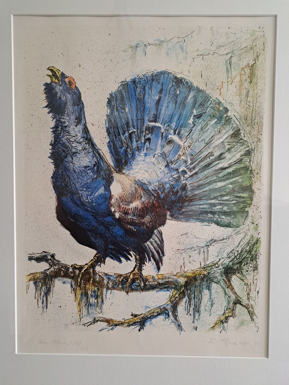 Grafiken & Lithographien: Auerhahn: Lithographie von Roland Guatelli: – Gebraucht aus Bern von Patinaa 1