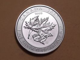 Kanada Maple Leaf 8 Dollars 2017 1.5 Unzen Silber 999.9