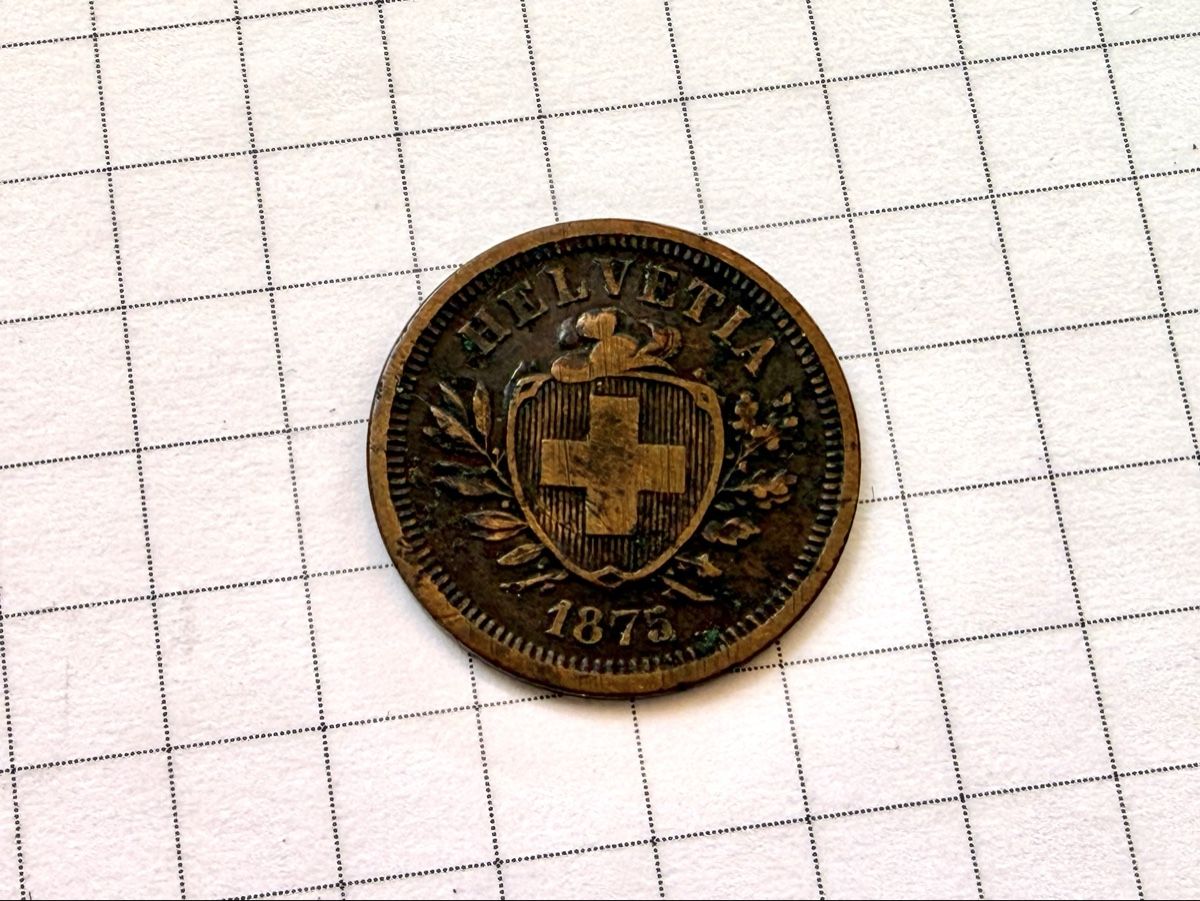 Tutti le monete: Schweiz 1 Rappen 1875 – Usato da Zürich venduto da daki81