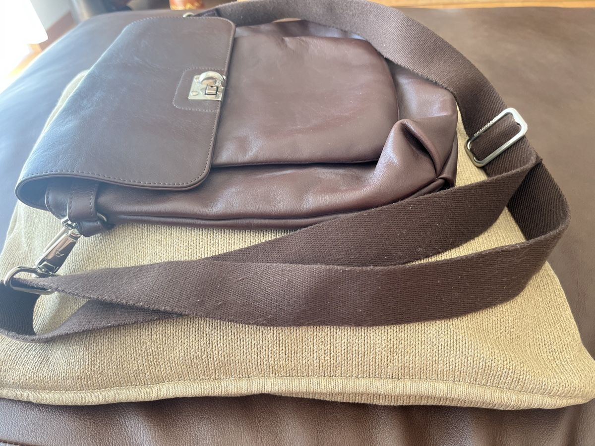 Mandarina Duck Borse: Mandarina Duck Ledertasche, braun – Usato da Uetikon am See venduto da erz13 5