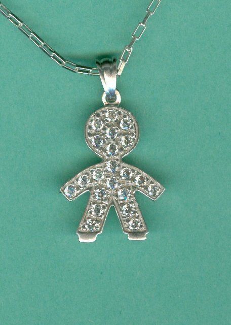 Catenine: Silber 925 -Halskette mit Anhänger Junge – Nuovo (secondo la descrizione) da Chur venduto da omonia 4