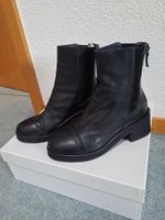 Stiefeletten schwarz Leder Gr. 38 Marke Homers