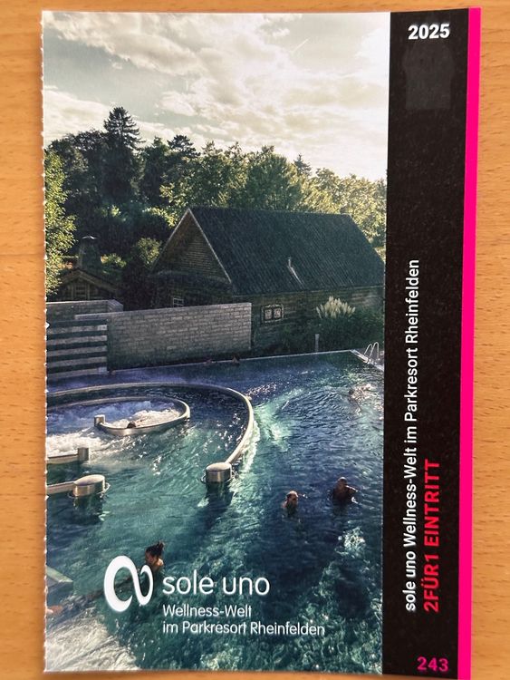 2 FÜR 1 GUTSCHEIN FÜR EINTRITT SOLE UNO WELLNESS RHEINFELDEN | Kaufen ...
