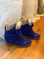 Isabel Marant Sneakers Compensées – Daim Bleu