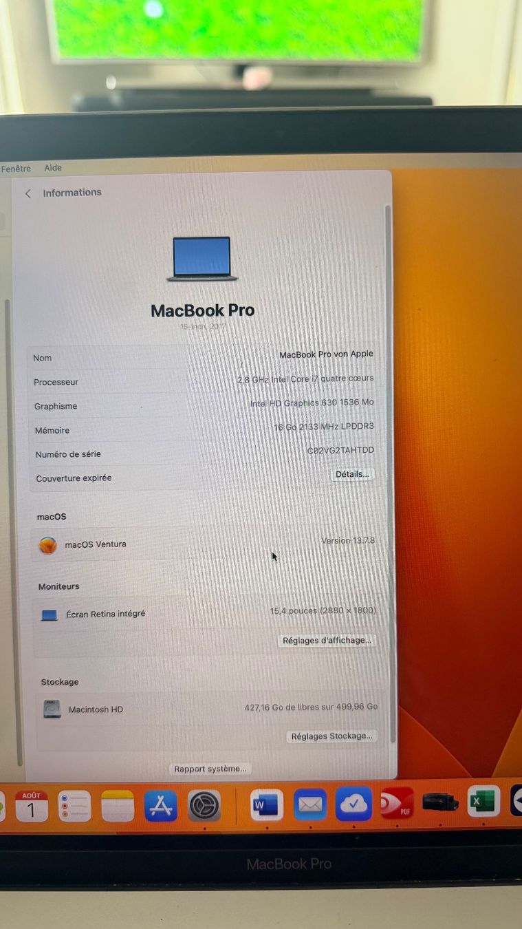 Apple Portables: MacBook Pro 2017 – D'occasion à Allschwil par jakycedric 1