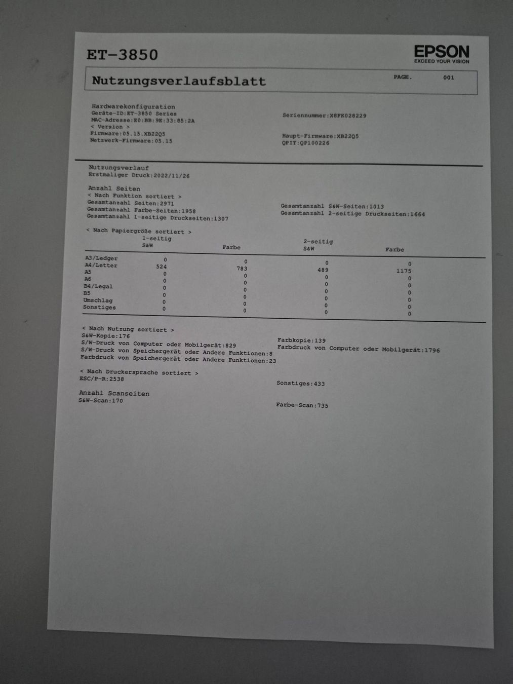Epson Stampanti: Drucker Epson EcoTank ET-3850 – Usato da Wallisellen venduto da cob_d9yb 3