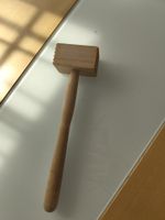 Küche: Fleischklopfer aus Holz / Neuwertig / Fleischhammer