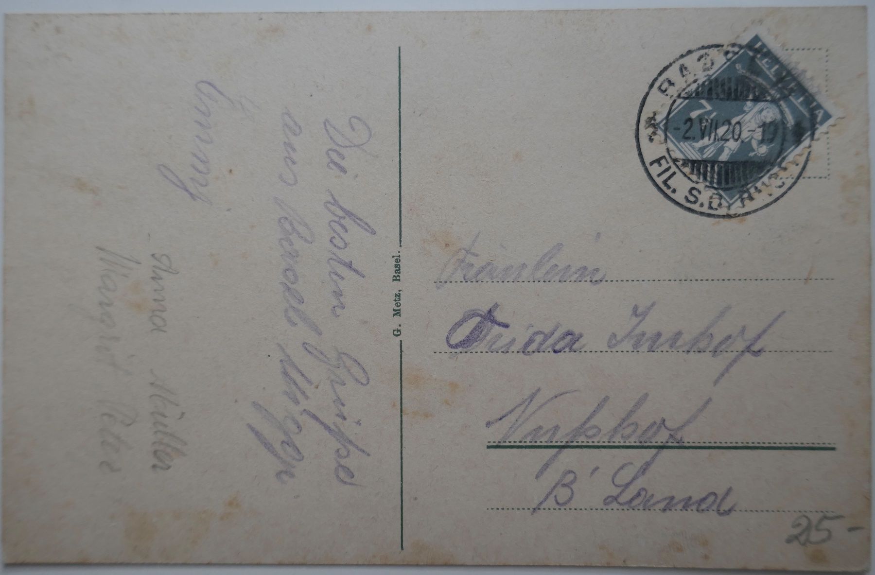 Cartoline postali: 1920 Bild-Postkarte Basler Zolli – Usato da Möhlin venduto da PHILABARTIS 1