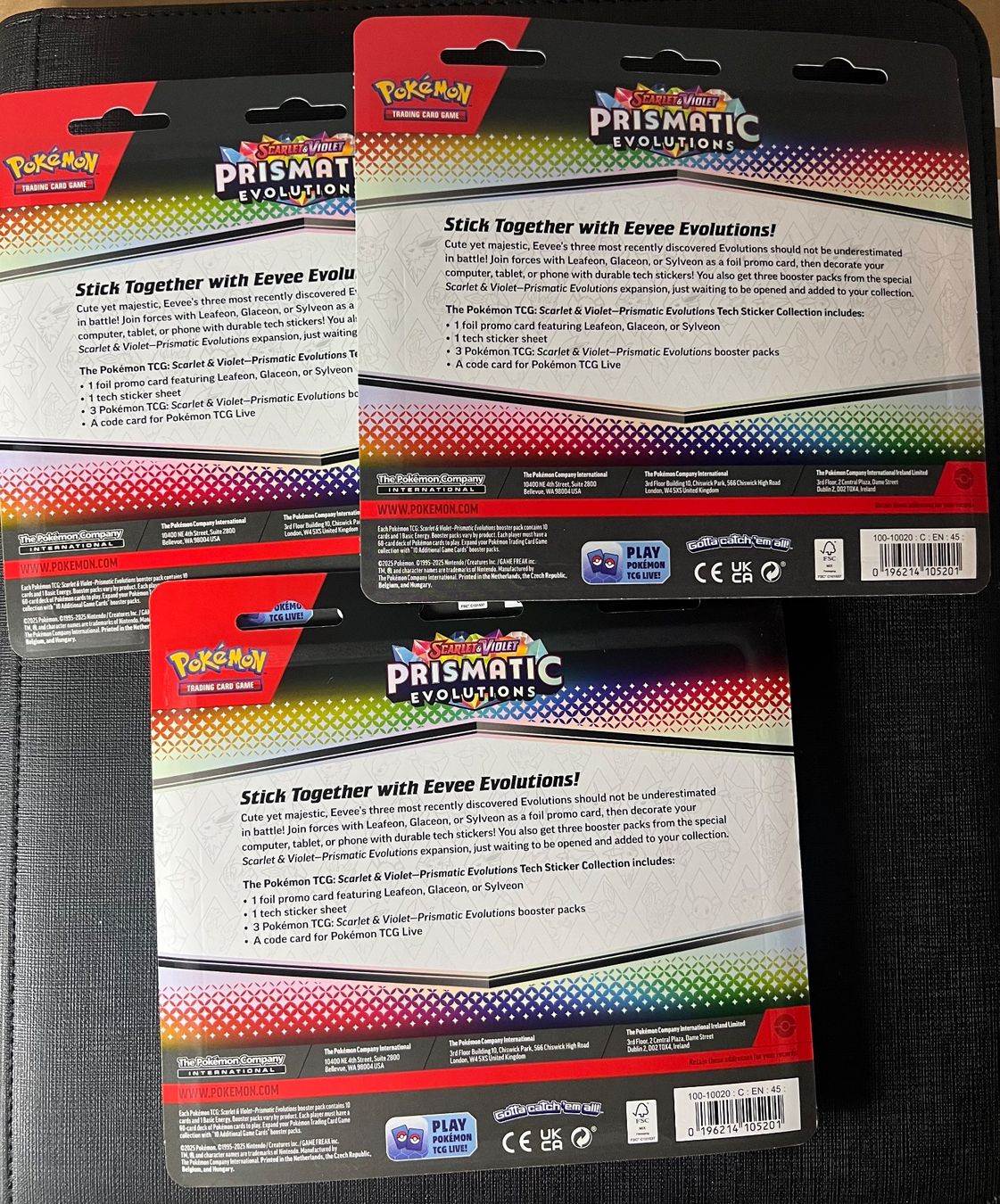 Pokémon Carte collezionabili: 3x Pokemon Prismatic Evolution Tech Sticker Collection EN – Nuovo e nell'imballaggio originale da Appenzell venduto da RMBricks 1
