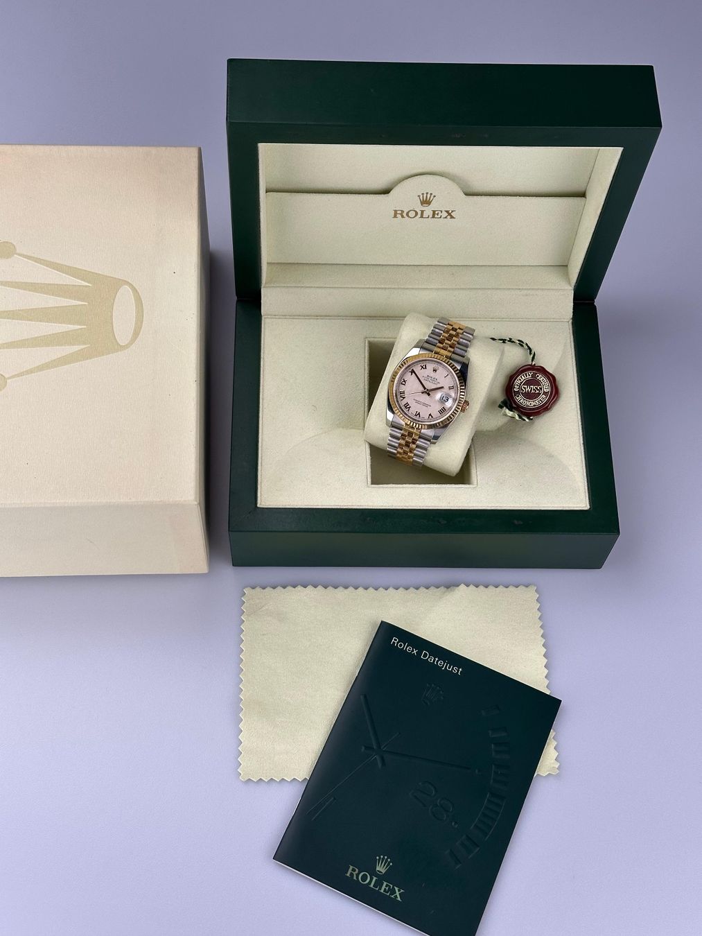 Rolex Uhren: Rolex Datejust 36mm Bicolor Ref. 116233 Pyramid Dial – Gebraucht aus St. Gallen von TrokulWatches