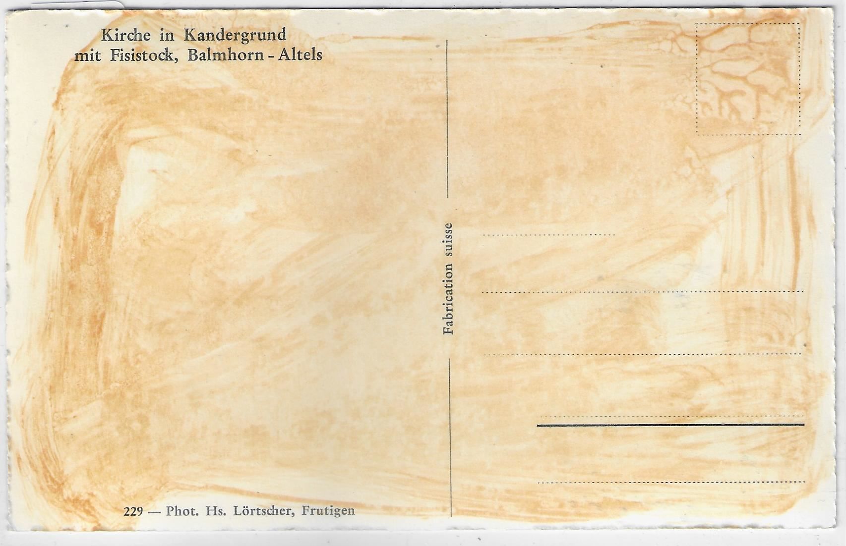 Cartoline postali: Kirche in Kandergrund – Usato da Ettingen venduto da Kartenplanet 1