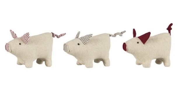 Statuette: Stoffschwein 3er-Set.. Neu.. – Nuovo (secondo la descrizione) da Hünenberg venduto da Smile77.. 4