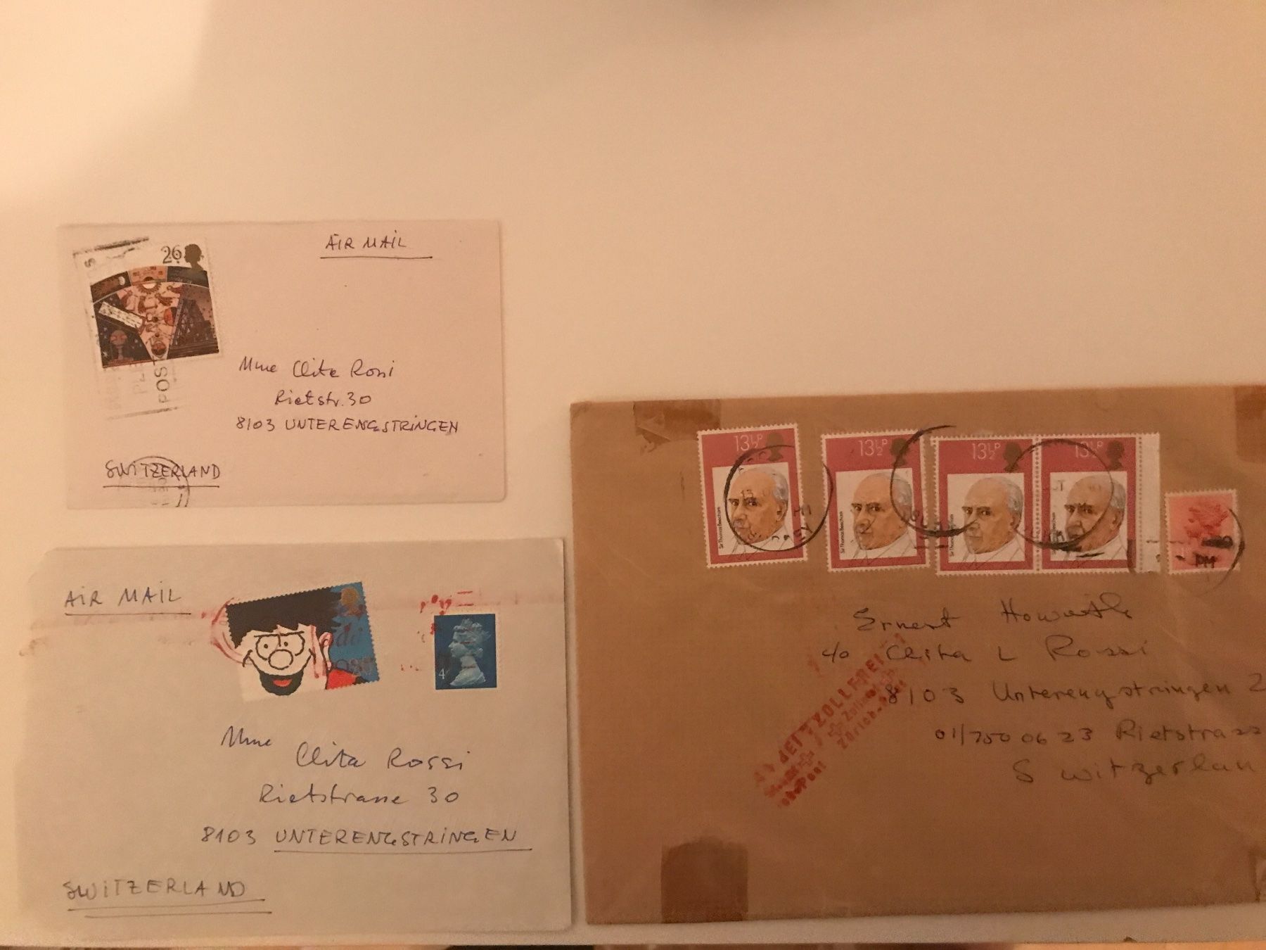 Alle Briefmarken: 11 Briefe Grossbritannien (2000-5) – Gebraucht aus St.Gallen von Bigdisch 2
