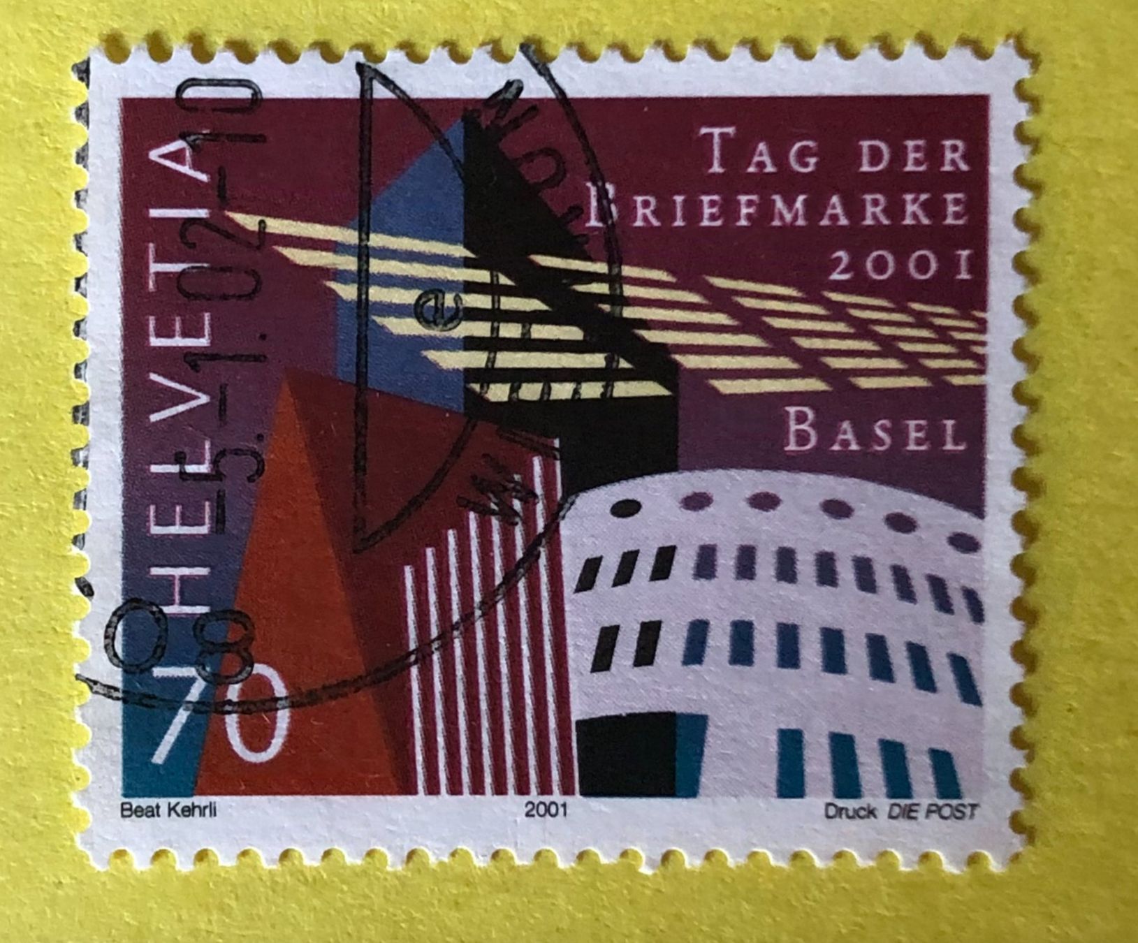 Tutti i francobolli: Nr.1038 GESTEMPELT Moderne Architektur in Basel 2001 – Usato da Aarau venduto da Billa007