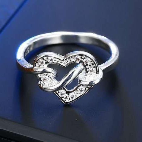 Ringe: Stilvoller Ring Herz,  925 versilbert, Gr. 8 – Neu (gemäss Beschreibung) aus Grenchen von maretop