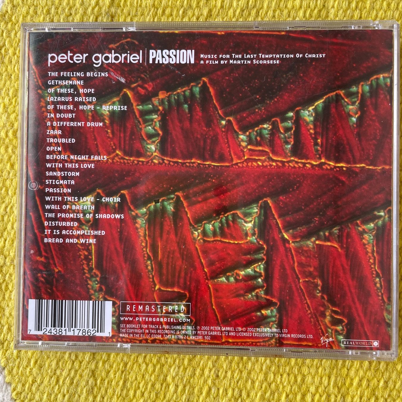 CD: PETER GABRIEL GENESIS-PASSION REMASTERED – Usato da Rorschacherberg venduto da CD-Roli 1