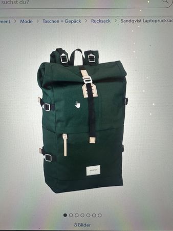 Sandqvist Bernt Laptop Backpack Green/Grün 