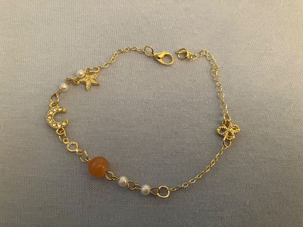 Modeschmuck, zartes, feingliederiges Armband, Glitzersteine | Kaufen ...