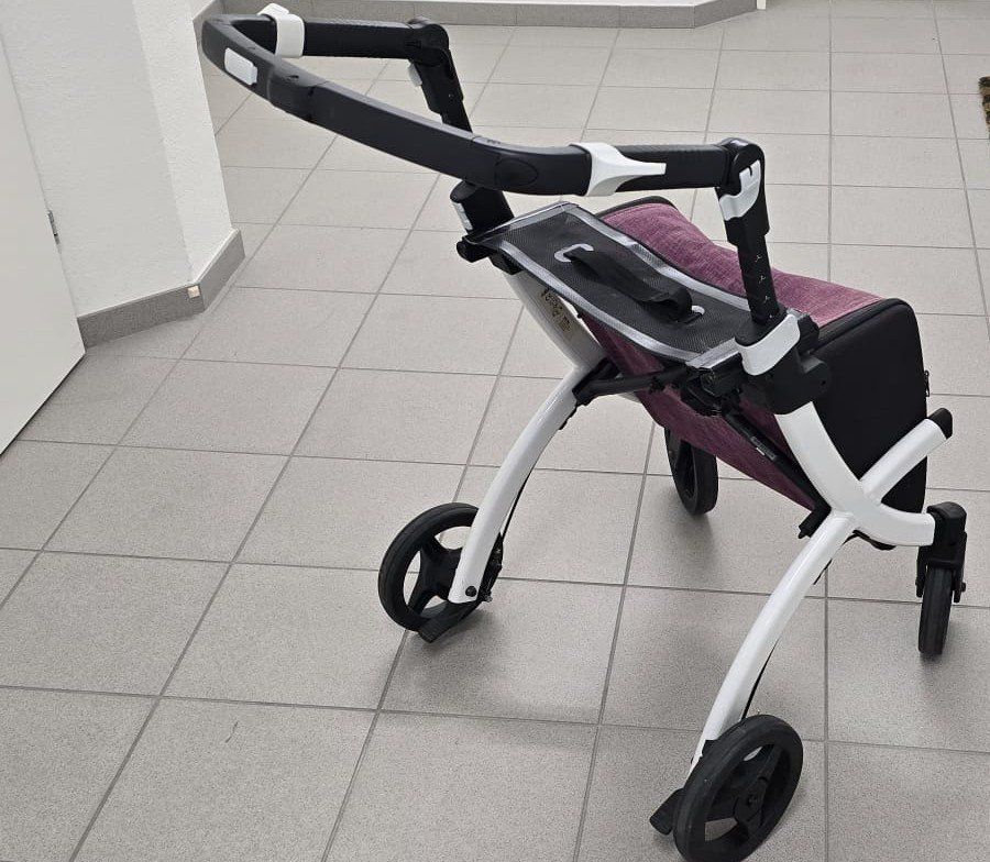 Ausili per la deambulazione: Rollz Flex Rollator mit Einkaufstasche – Bordeaux/Violett – Usato da Wigoltingen venduto da Achilleus_ 5