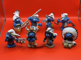 Schleich Indianer-Schlümpfe 2007 – 8er-Set komplett 